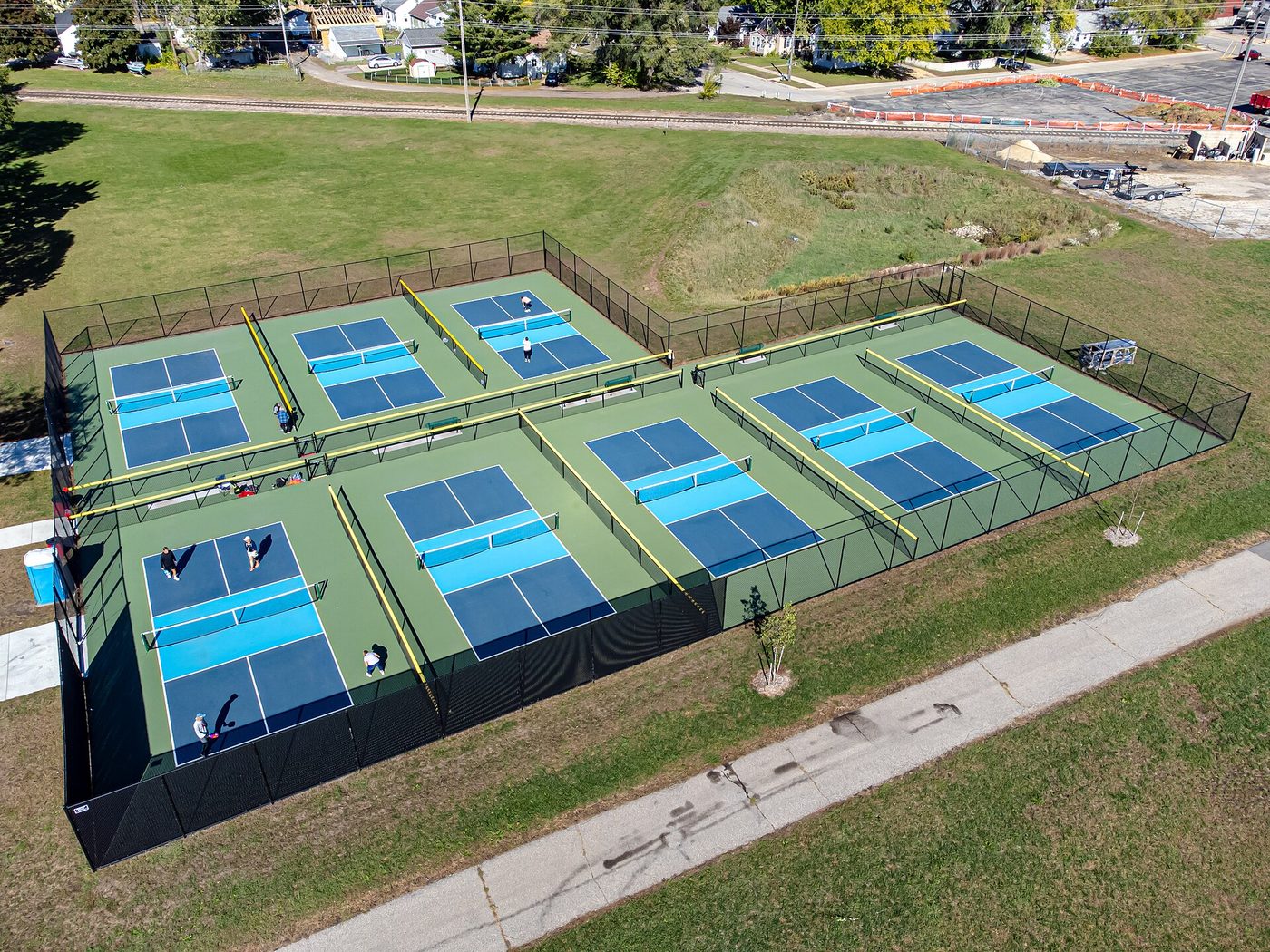 Sân pickleball ngoài trời ở La Crosse, Wisconsin