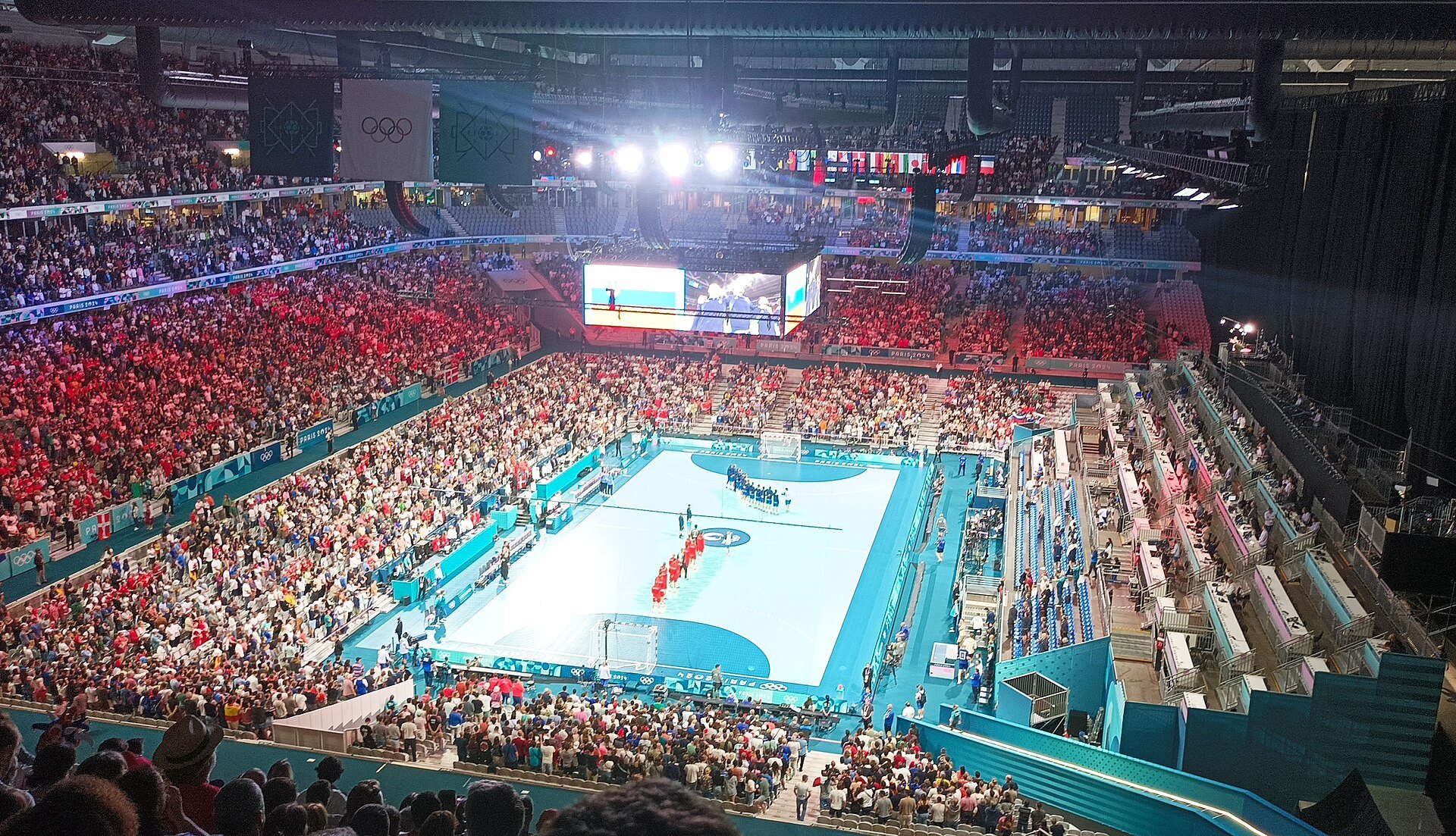 Trận bán kết bóng ném nam Olympic Paris 2024 giữa Đan Mạch và Slovenia